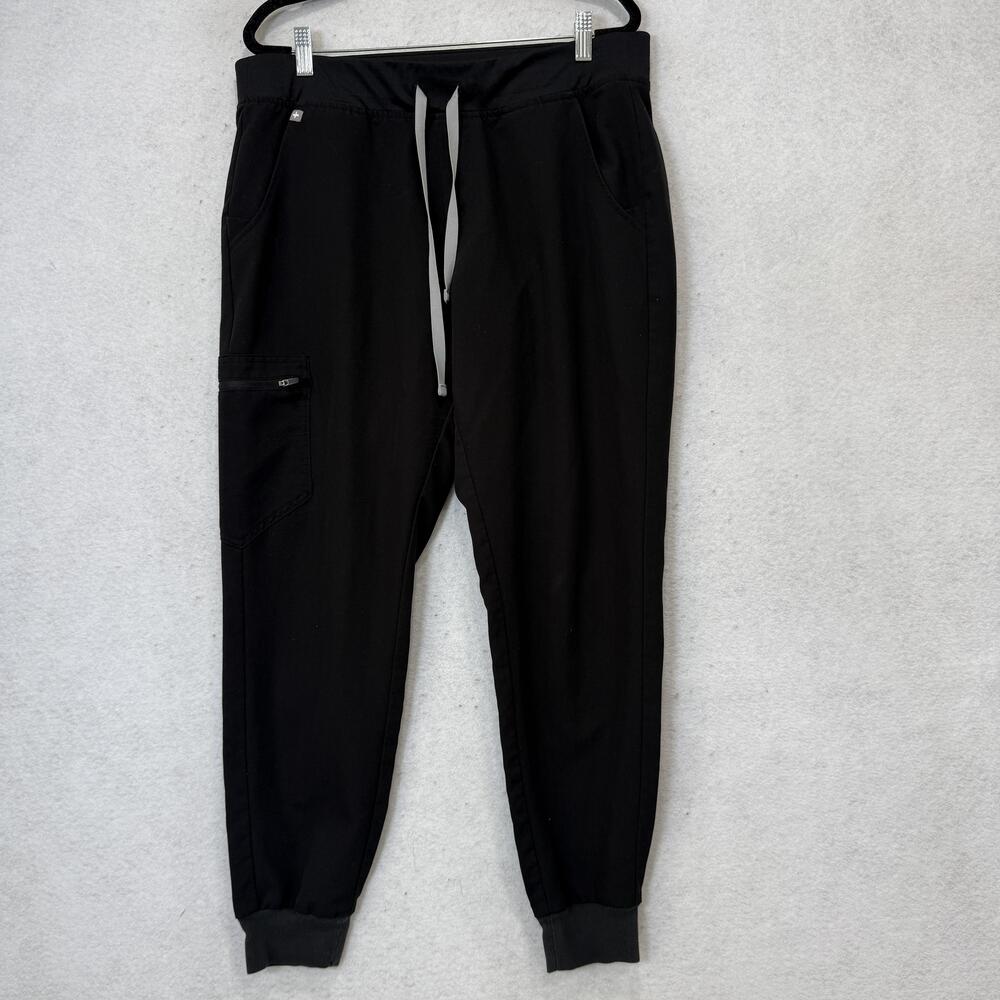 FIGS Jogger Pants Womens Large Black Technical Collection Zamora Scrub Medical